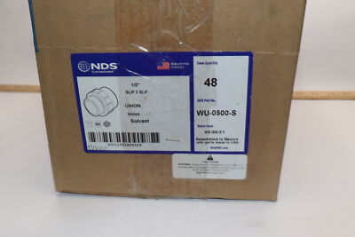 (48-Pk) NDS Union Solvent 1/2'' Slip X Slip WU-0500-S