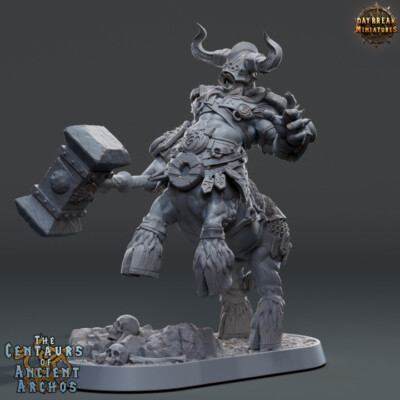 Daybreak Miniatures Centaurs of Ancient Archos -Black Hammer Gautred 32mm scale