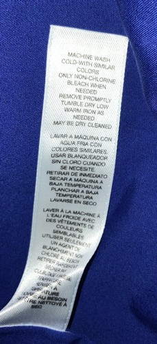 Chico’s No Iron Effortless Tyree Top Womens 2 L Blue Button Up Tie Roll Tab NEW - Picture 17 of 18