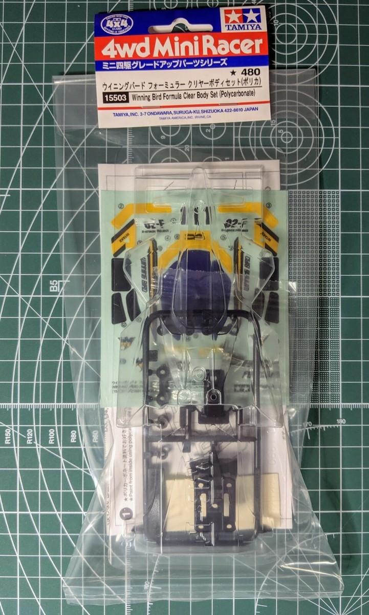 Tamiya MINI 4WD Parts WINNING BIRD FORMULA CLEAR BODY SET