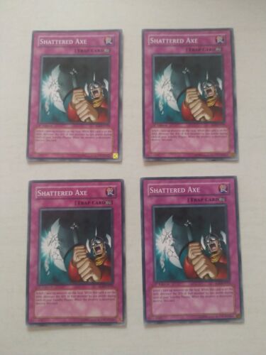 Yugioh! 4x Shattered Axe - YGLD-ENC38 - Common - 1st Edition - FREE SHIPPING - Afbeelding 1 van 3