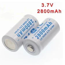 2Pcs 3.7V 2800mAh L Li-ion 16340 Battery CR123A Rechargeable Batteries New