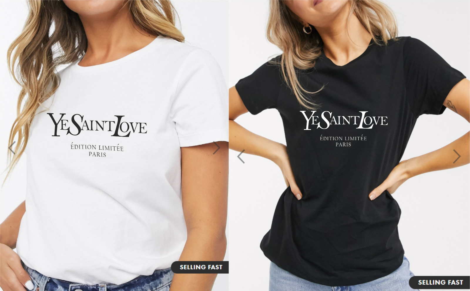 Women's Fashion Ye Yves Love Short Sleeve Celebrity Slogan Printed T- shirt |