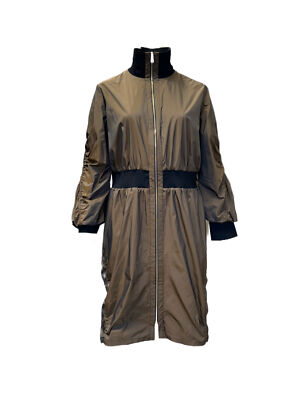 ジャケット・アウター MaririnS Marina Rinaldi Women's Brown Depliant Zipper Closure Jacket Size