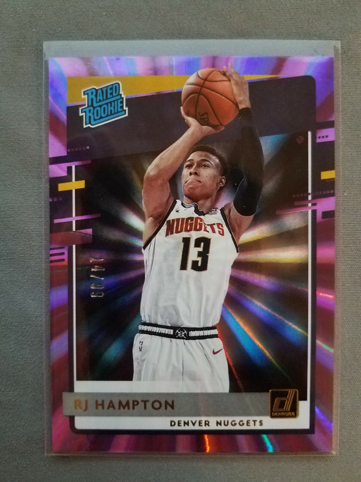 2020 Donruss Basketball RJ Hampton Purple Laser Holo  14/99  Rated Rookie