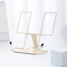 Adjustable Metal Book Stand Desk Reading Book Holder for Textbooks Tablet