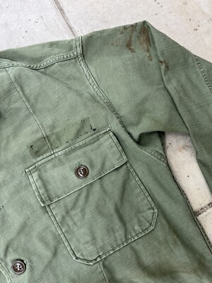 50s 60s OG-107 13スター ボタン US ARMY 50's-60s OG-107 First Pattern Fatigue Button up Shirt