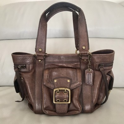 COACH Legacy 7574 Brown Leather Tote Shopper Satchel Bag | eBay