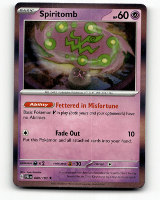 Pokemon Spiritomb Paldea Evolved 089/193