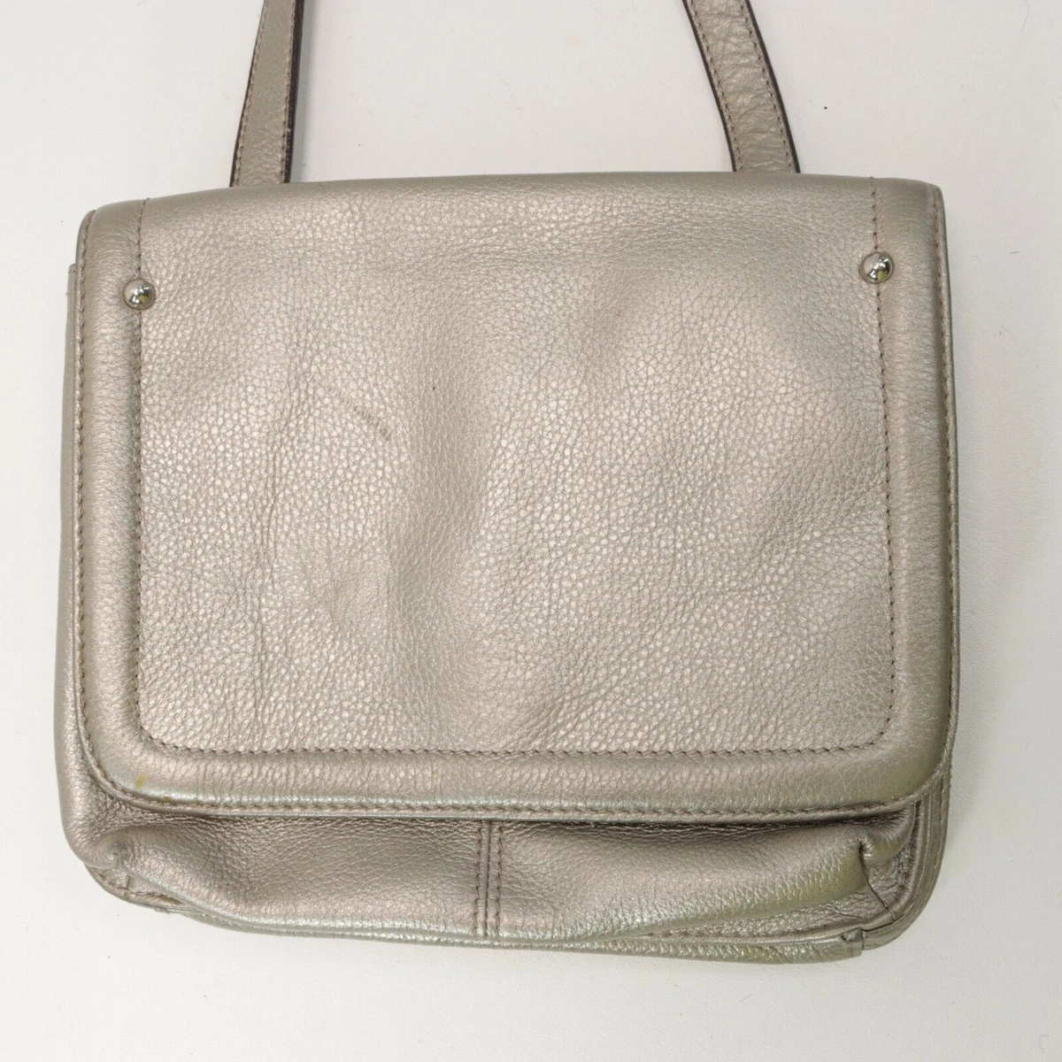 Clarks silver clearance leather bag