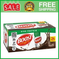 24 BOOST High Protein Nutritional Drink, Rich Chocolate, 20g Protein, 8 fl oz
