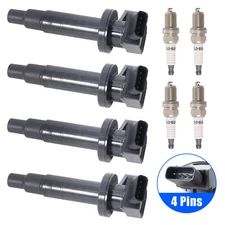 New Set 4 Ignition Coil & Spark Plug For 00-08 Toyota Corolla Matrix 1.8L UF247