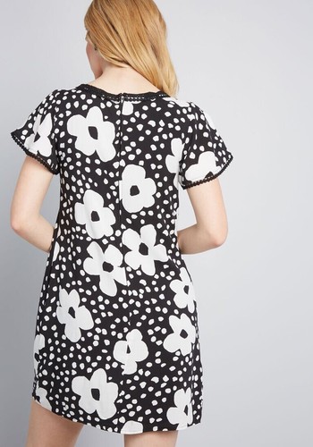 modcloth black and white dress