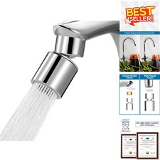 CUPC Certified Chrome Kitchen Sink Aerator with 360 Swivel Enhanced Pressure