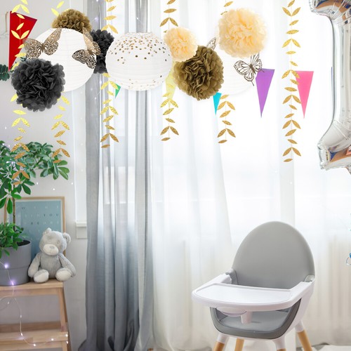 Decorazione festa compleanno carta pompon decorazioni matrimonio lanterne - Foto 4 di 11