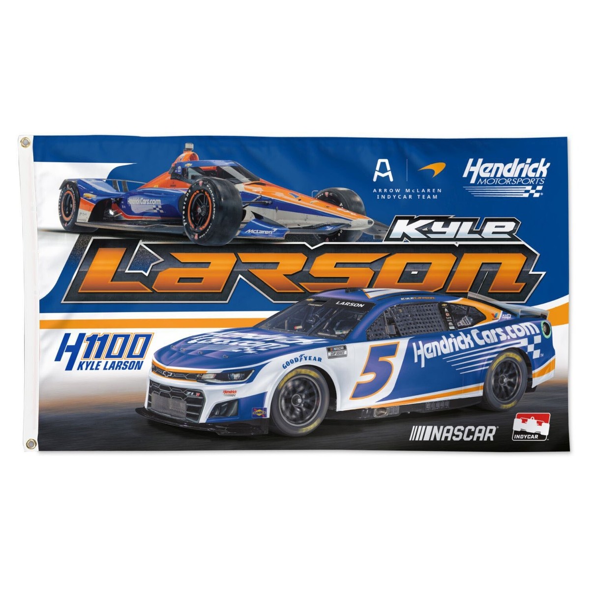 Kyle Larson H1100 Memorial Day Nascar Cars Racing 3x5 FT Flag Wall