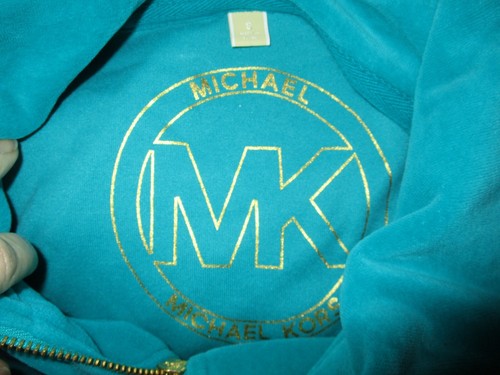 Damen Michael Kors Aqua Blau Velour Trainingsanzug Reißverschluss Jacke & Hose Größe S - Bild 5 von 13