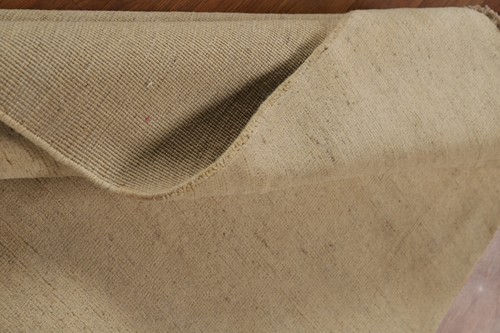 Elegant Handcrafted Gabbeh Solid Beige Wool Rug - Limited Edition" 4x6 ft - Picture 15 of 18