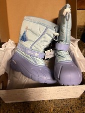 Sorel Girl s Frozen Elsa Frosted Purple Winter Snow Boots, Size 5 - NIB