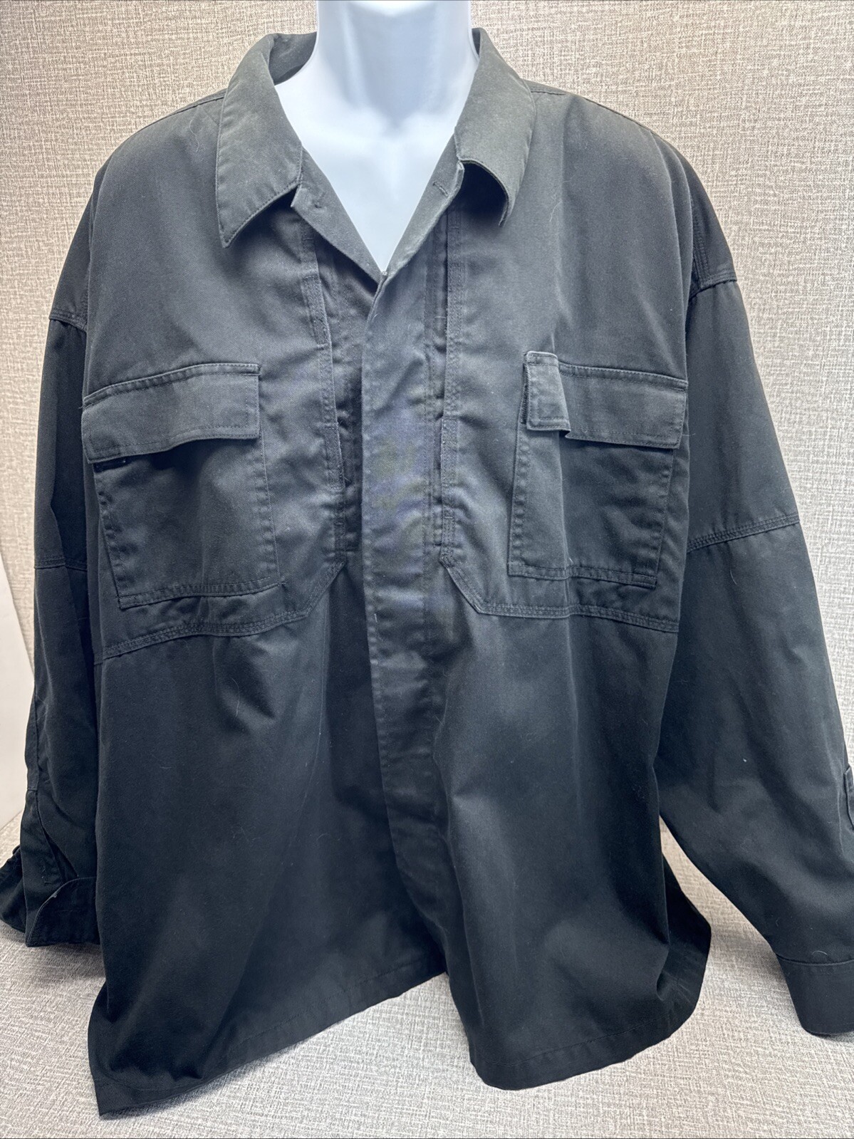 5.11 Tactical TDU Long Sleeve Shirt 72003 - Black 4XL Reinforced Elbows