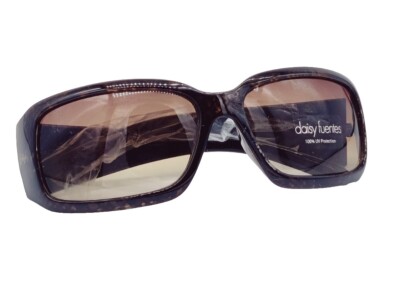 Daisy Fuentes Sunglasses SR0115 S07804RDF008 KHL 100% UV Protection Brown Print