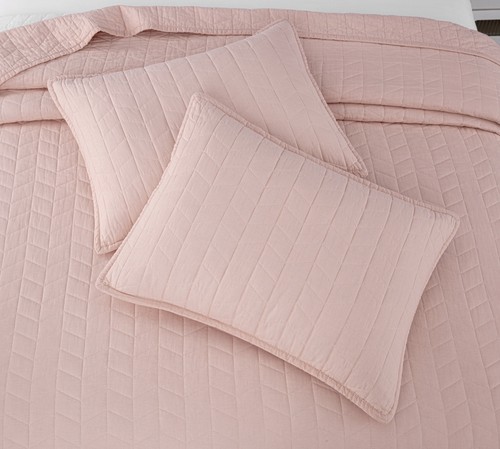 Chezmoi Collection Madrid 3-Piece Herringbone Stitch Pre-Washed Cotton Quilt Set - Picture 8 of 20