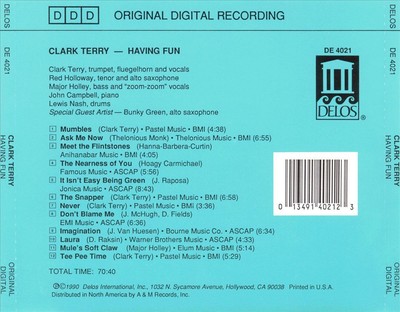 CLARK TERRY - HAVING FUN NEW CD