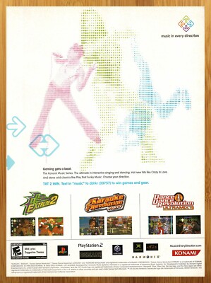 2006 Dance Dance Revolution 2/Karaoke PS2 Xbox 260 Gamecube Print Ad/Poster Art