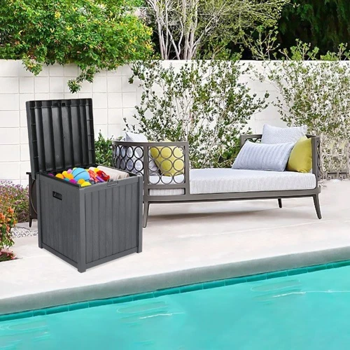 51gal 195L Outdoor Garden Plastic Storage Deck Box Chest Tools Cushions Toys - Picture 7 of 8