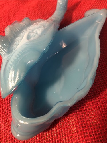Vallerysthal 🐟pesce rara ciotola burro fine 800’ in vetro azzurro - Foto 5 di 15
