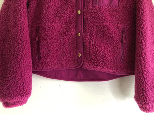 Crewcuts Girls Sz XL Fuchsia Pink Fleece Sherpa Sweatshirt Full Front Snaps - Picture 5 of 12