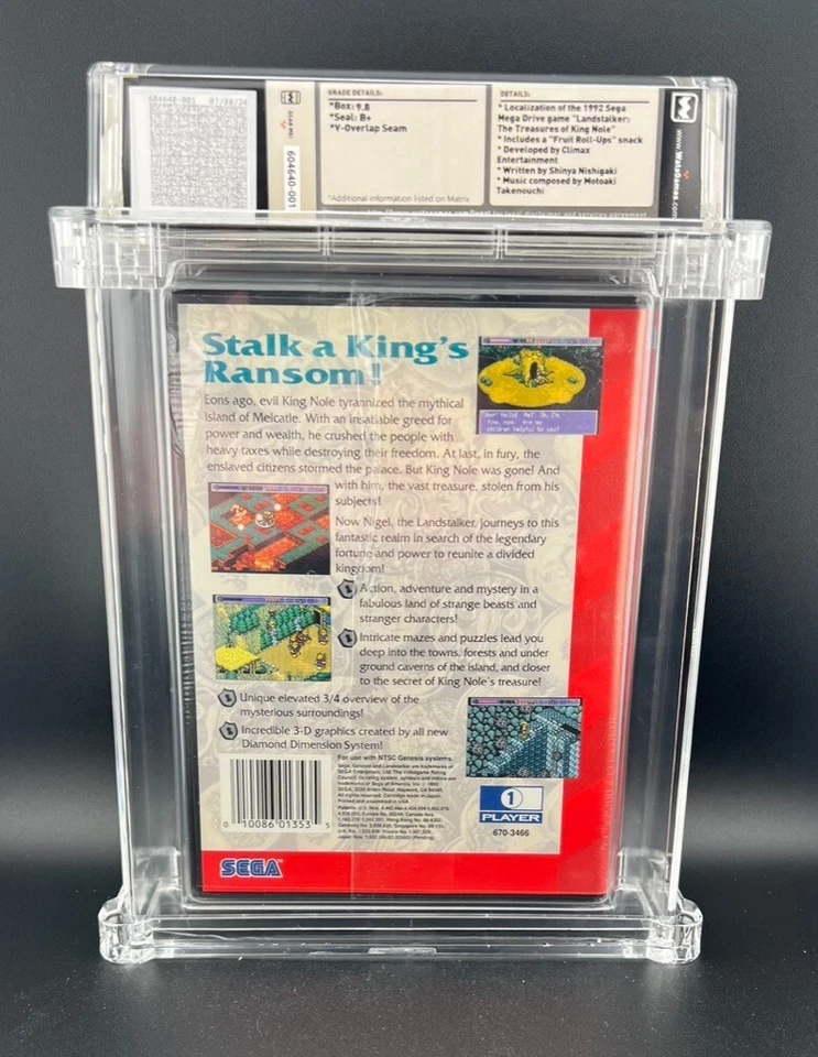 Landstalker (Sega Genesis) Nuevo Sellado de Fábrica WATA Grado 9.8 B+ VGA *TOP 2 POP Foto 2 de 2