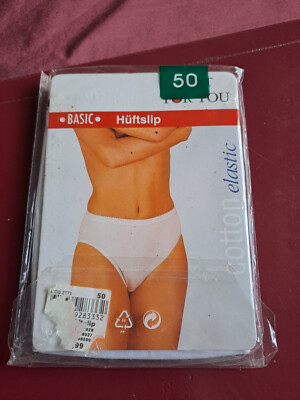 Damen Schlüpfer / Slip Hüftslip Just for you Gr.50 Basic / weiß NEU OVP