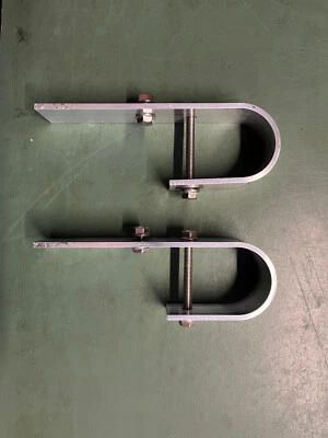 WEBER 2 Stück Balkonhalterung Rund bis ca. 53mm für ein Modul PV Solar Haken Balkon