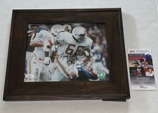 Larry Little signed Framed Miami Dolphins 8x10 photo 17-0 & HOF Inscription JSA