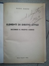 ELEMENTI DI DIRITTO CIVILE SECONDO IL NUOVO CODICE GUIDO SIMONI 1942