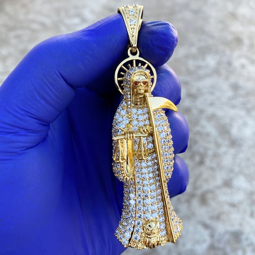 Santa Muerte Pendant Holy Death Iced 