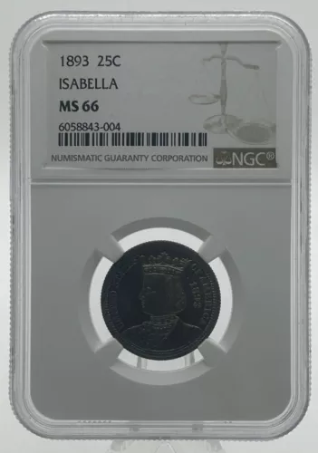 1893 USA 25c - Isabella - NGC MS66