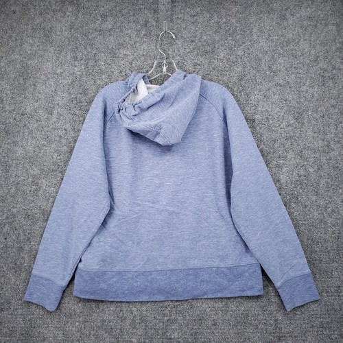 Eddie Bauer Hoodie Womens XL Blue Full Zip Fleece Sweatshirt Long Sleeve Heather - Picture 2 of 11