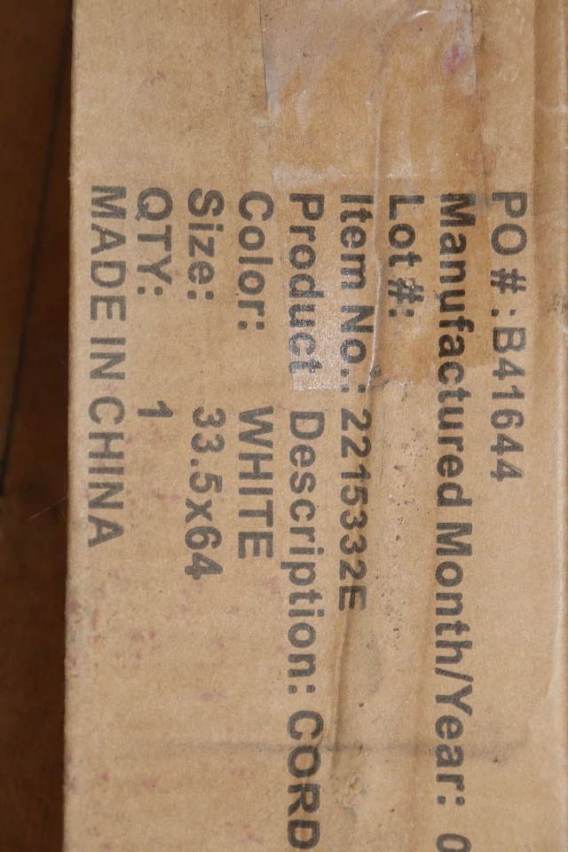 Cordless Bamboo Roman Shades White 33-1/2" X 64" 2215332E - Image 2 of 4