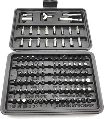 100 - Pcs 1/4 Torx Hex Torq Security Bit Set Tamper Proof Case Screwdrive