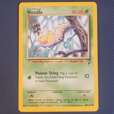 Weedle 100/130 - Base Set 2 - Common Pokemon Karte - MP