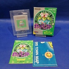 Nintendo Pokemon Green Game Boy GB Software with Original Box Manual and Map