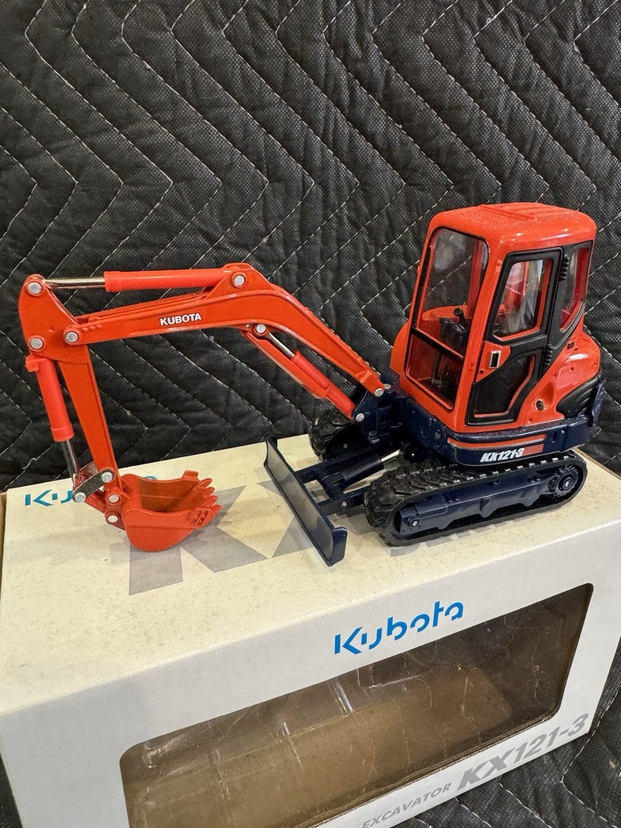 【Kubota KX-3series】ミニチュアKubota KX121-3 Kubota KX121-3 Miniature Excavator KX-3 Series 1/24 Diecast