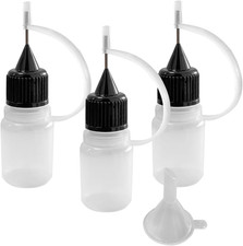 3PCS Needle Tip Glue Bottle, 5ML Blunt Needle Tip Precision Applicator Oil Bottl