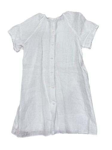 Alise Kathleen & Co Girls White 100% Linen Embroidered Dress Size 7 Southern - Picture 3 of 4