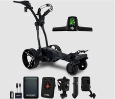 MGI Navigator Ai GPS+ Remote Control Electric Golf Push Cart w Power Bank Bundle
