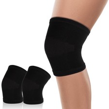 MBAIYO Kids Knee Brace Sleeve, 1 Pair Youth Compression Large, Black