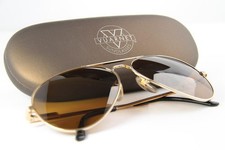 299 Rare Vintage Vuarnet 4036 Gold Pilot Sunglasses PX2000 Brown mineral lens