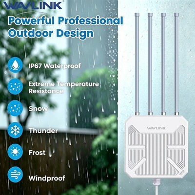 Wavlink WiFi Range Extender Outdoor Wireless Router Booster LongRange Waterproof
